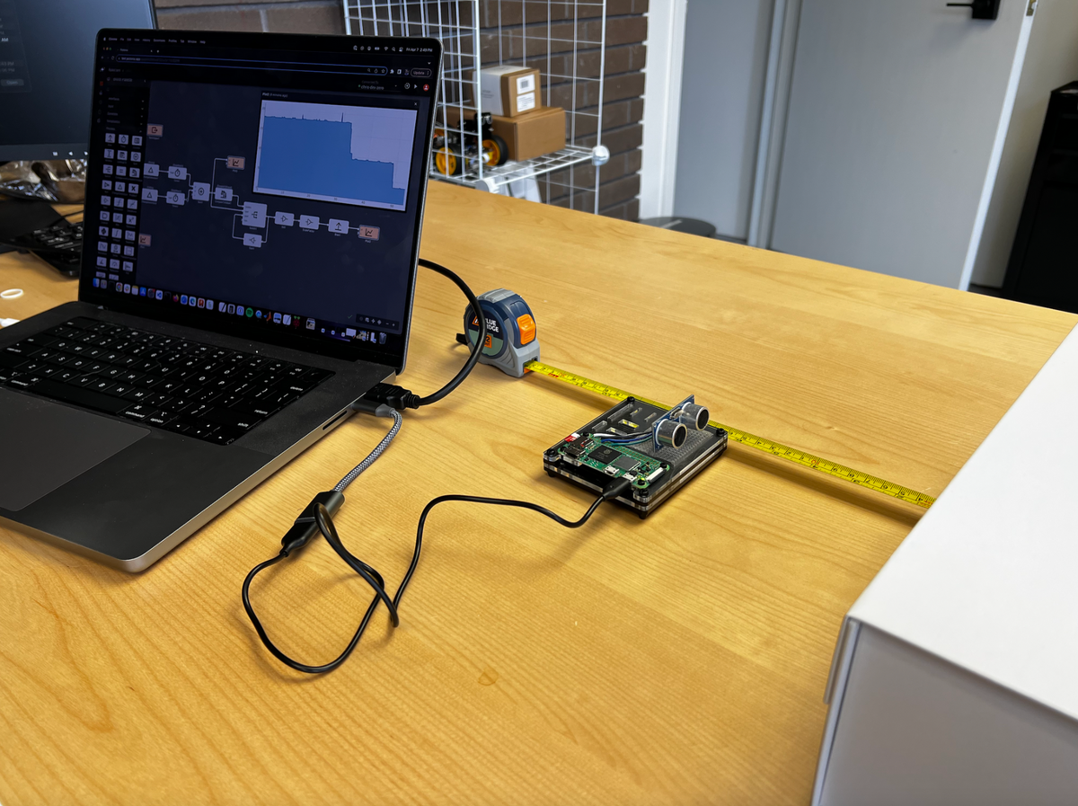 Estimating range with an ultrasonic sensor using Pictorus